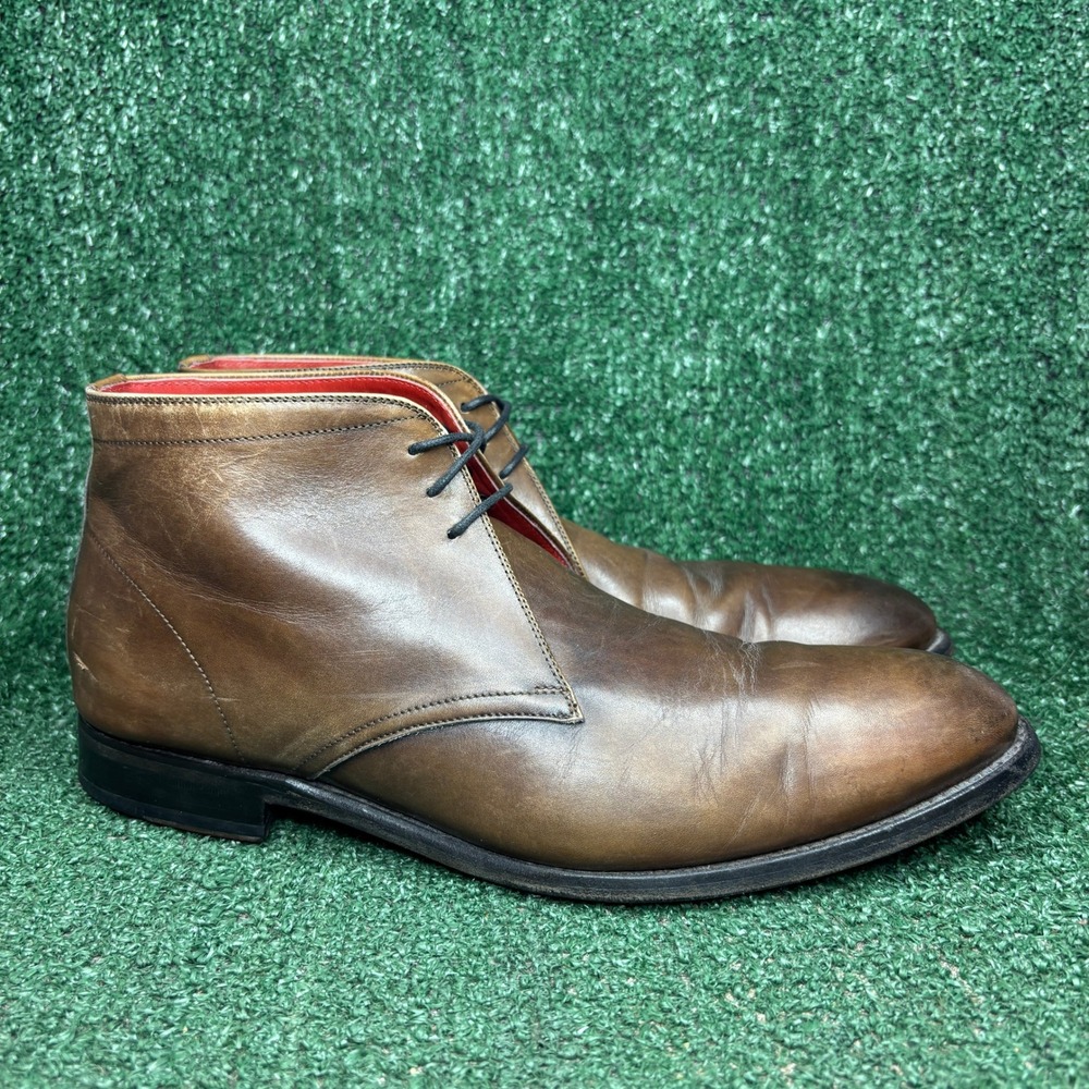 Suitsupply Goodyear Welted Leather Chukka Classic Dress Boot Brown Mens Size 9